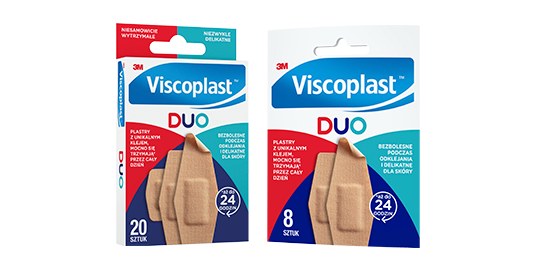 Opakowania plastrów Viscoplast DUO
