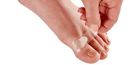 Stopa na którą nakładany jest plaster na pęcherze Viscoplast
